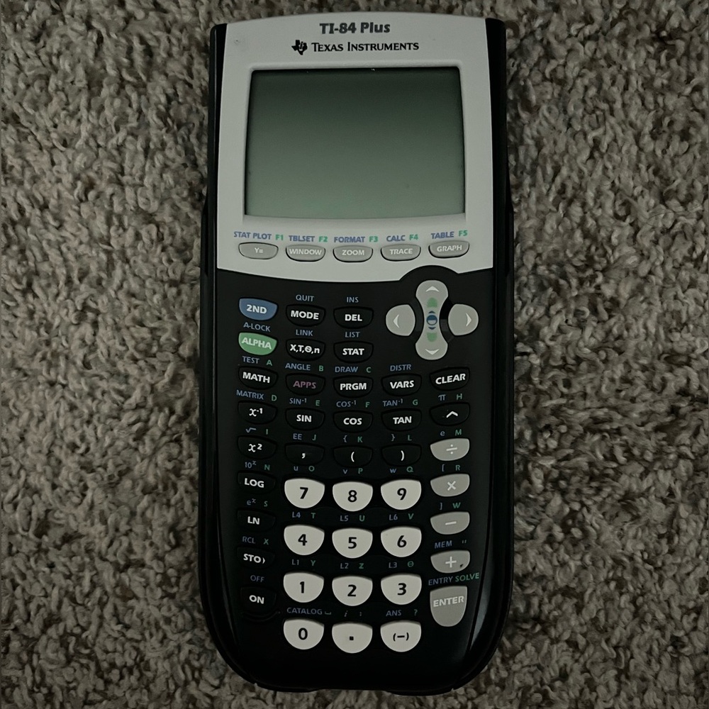 Texas Instruments TI-84 Plus Black and White Calculator